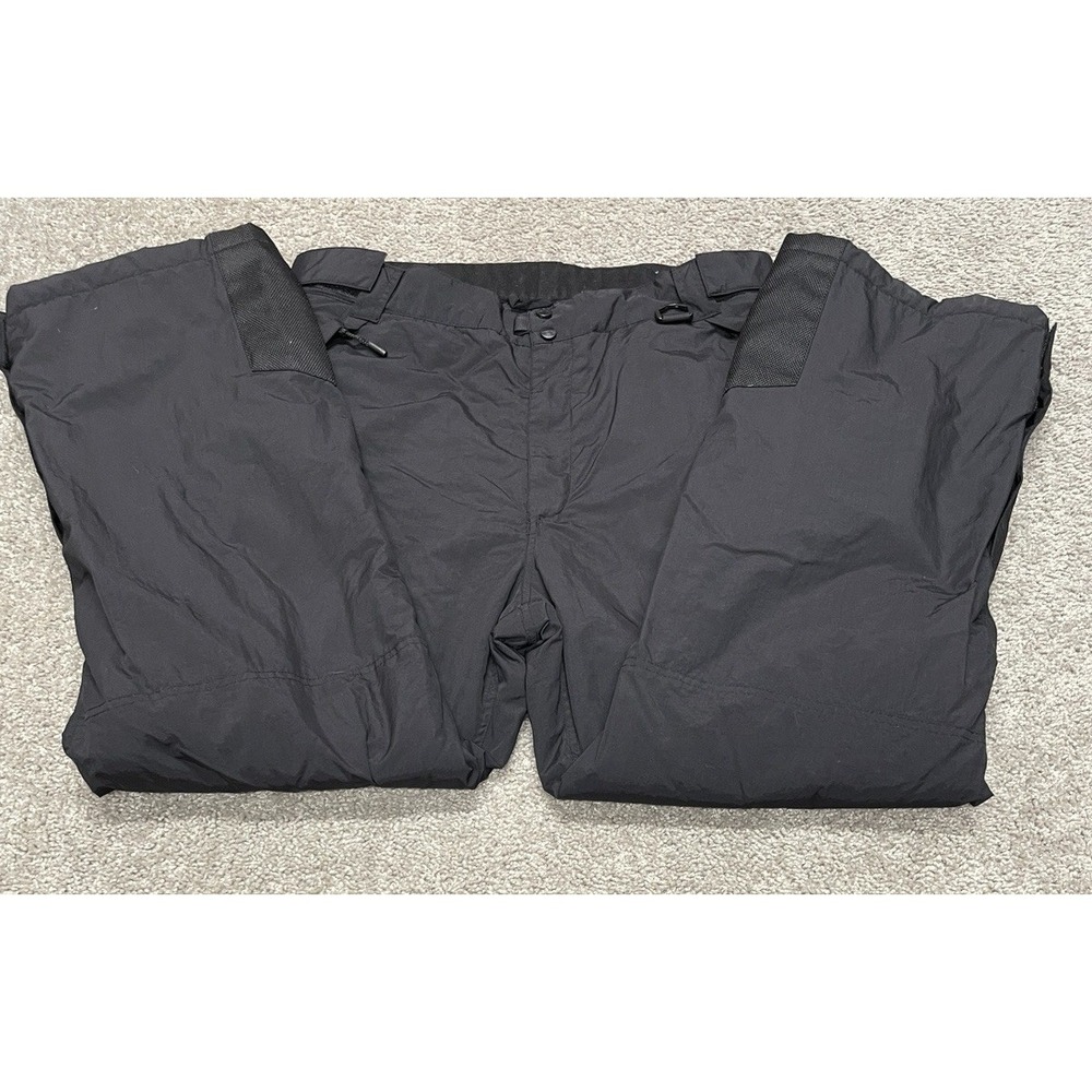 Polar Edge Silver Ski Snow Pants Mens XXL Black Water Wind Proof Zip